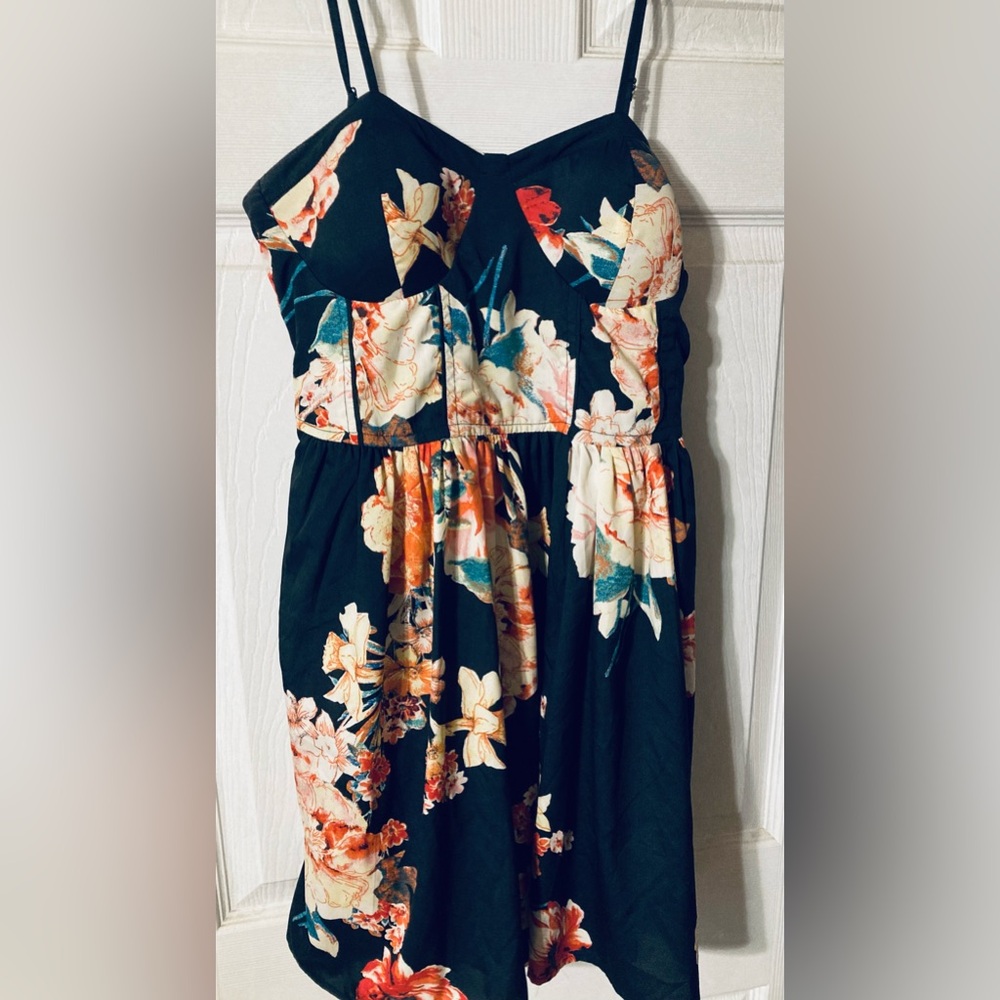 Band of Gypsies Black Floral Dress
